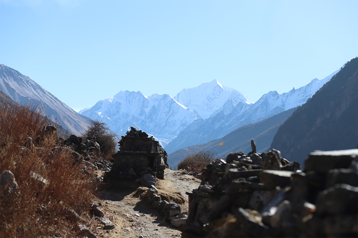 Mt Ghenchempo on the way to Kyanjin